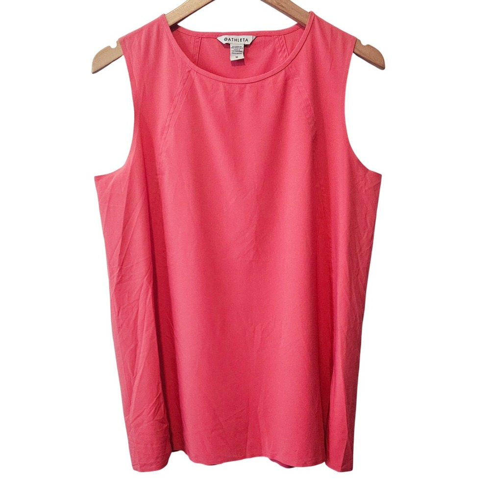 Athleta Zephyr Refined Tank Coral Pink Sleeveless Top Women's Size Medium